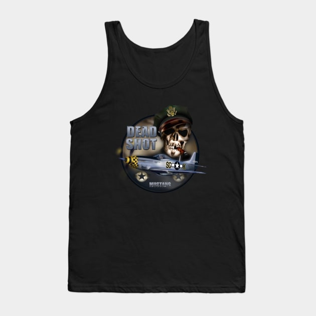 P51 Mustang Dead Shot Tank Top by hardtbonez